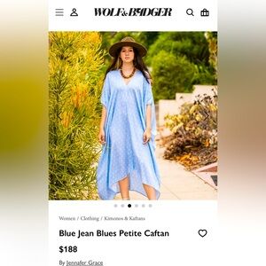 Blue Jean Blues Caftan, new without tags (this designer doesn’t attach tags)